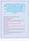 THE NATIONAL COUNSELING EXAM&comma;  PRACTICE EXAM AND STUDY GUIDE 2025  WITH ACTUAL CORRECT QUESTIONS AND  VERIFIED DETAILED ANSWERS  &vert;FREQUENTLY TESTED QUESTIONS AND  SOLUTIONS&vert;ALREADY GRADED  A&plus;&vert;NEWEST&vert;GUARANTEED PASS&vert;LATEST  UPDATE 