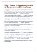 ELED - Chapter 14 Exam Questions With All Correct Answers 2025 New Update
