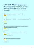 MGMT 3330 Midterm &sol; Comprehensive Practice Questions &sol; Study Guide Newest Actual Questions & Answers &lpar;A&plus; Guide Solution&rpar;