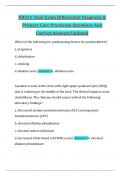 NR511 Final Exam Differential Diagnosis & Primary Care Practicum Questions And Correct Answers Updated