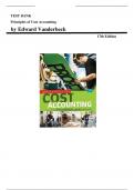 Test Bank for Principles of Cost Accounting (17th Edition, by Edward Vanderbeck) Chapter 1 to 10
