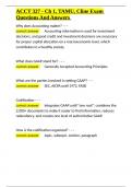 ACCT 327 - Ch 1&comma; TAMU&comma; Cline Exam Questions And Answers&period;docx