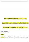 KPEERI EXAM PREP 1 QUESTIONS AND CORRECT ANSWERS &lpar;LATEST 2025&sol;2026 VERSION&rpar; ACTUAL EXAM QUESTIONS AND CORRECT ANSWERS ALREADY GRADED A&plus;&period;