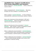CALMHSA Peer Support Certifications PT13 Exam Questions and Answers&period;