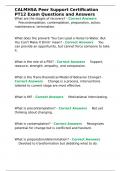 CALMHSA Peer Support Certification PT12 Exam Questions and Answers&period;