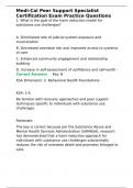 Medi-Cal Peer Support Specialist Certification Exam Practice Questions&period;
