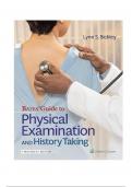 Test Bank&colon; Bates' Guide To Physical Examination and History Taking &comma; 13th Edition by Bickley  Questions with correct answers