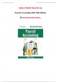 Solutions Manual for Payroll Accounting 2024 34th Edition by Bernard Bieg&comma; Chapter 1 to 7 