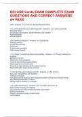 HDI CSR Cards EXAM COMPLETE EXAM QUESTIONS AND CORRECT ANSWERS A&plus; PASS