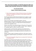 PSYC 381 &vert;The Psychology of Adult Development &lpar;2025 new update&rpar; Study Questions and answers Athabasca University