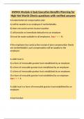  AWMA Module 6 &ndash; Executive Benefits Planning for High Net Worth Clients &vert; Quiz with Verified Answers