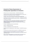 Control of Gene Expression in Prokaryotes Questions & Answers