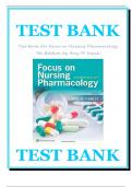 TEST BANK FOR FOCUS ON NURSING PHARMACOLOGY 7TH EDITION BY AMY M KARCH ALL CHAPTERS COVERED GRADED A&plus; LATEST UPDATE 2025&sol;2026 Update