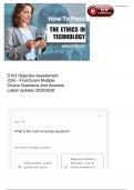 D103 Objective Assessment &lpar;OA&rpar; - Final Exam Multiple Choice Questions And Answers Latest Updates 2025&sol;2026