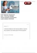 WGU D103 Objective Assessment &lpar;OA&rpar; - Final Exam Multiple Choice Questions And Answers Latest Updates 2025&sol;2026