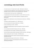 cosmetology state board florida NEWEST 2025&sol;2026 ACTUAL COMPLETE QUESTIONS AND CORRECT DETAILED ANSWERS &lpar;VERIFIED ANSWERS&rpar;