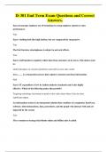 IS 301 End Term Exam Questions and Correct Answers