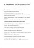FLORIDA STATE BOARD COSMETOLOGY NEWEST 2025&sol;2026 ACTUAL COMPLETE QUESTIONS AND CORRECT DETAILED ANSWERS &lpar;VERIFIED ANSWERS&rpar;