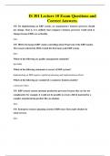 IS 301 Lecture 10 Exam Questions and Correct Answers