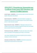 ONS&lowbar;ONCC&lowbar;Chemotherapy&lowbar;Immunotherapy&lowbar;Certificate&lowbar;Exam&lowbar;Latest&lowbar;Questions