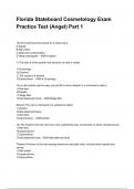 Florida Stateboard Cosmetology Exam Practice Test &lpar;Angel&rpar; Part 1 NEWEST 2025&sol;2026 ACTUAL COMPLETE QUESTIONS AND CORRECT DETAILED ANSWERS &lpar;VERIFIED ANSWERS&rpar;