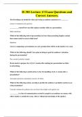 IS 301 Lecture 13 Exam Questions and Correct Answers&period;