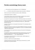 Florida cosmetology theory exam NEWEST 2025&sol;2026 ACTUAL COMPLETE QUESTIONS AND CORRECT DETAILED ANSWERS &lpar;VERIFIED ANSWERS&rpar;
