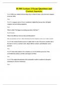 IS 301 Lecture 2 Exam Questions and Correct Answers