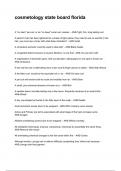 cosmetology state board florida NEWEST 2025&sol;2026 ACTUAL COMPLETE QUESTIONS AND CORRECT DETAILED ANSWERS &lpar;VERIFIED ANSWERS&rpar;