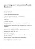 cosmetology perm test questions for state board exam NEWEST 2025&sol;2026 ACTUAL COMPLETE QUESTIONS AND CORRECT DETAILED ANSWERS &lpar;VERIFIED ANSWERS&rpar;