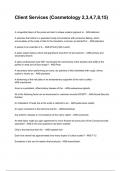 Client Services &lpar;Cosmetology 2&comma;3&comma;4&comma;7&comma;8&comma;15&rpar;NEWEST 2025&sol;2026 ACTUAL COMPLETE QUESTIONS AND CORRECT DETAILED ANSWERS &lpar;VERIFIED ANSWERS&rpar;
