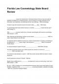 Florida Law Cosmetology State Board Review NEWEST 2025&sol;2026 ACTUAL COMPLETE QUESTIONS AND CORRECT DETAILED ANSWERS &lpar;VERIFIED ANSWERS&rpar;