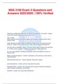 NSG 3100 Exam 3 Questions and Answers 2025&sol;2026 &vert; 100&percnt; Verified