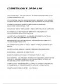 COSMETOLOGY FLORIDA LAW NEWEST 2025&sol;2026 ACTUAL COMPLETE QUESTIONS AND CORRECT DETAILED ANSWERS &lpar;VERIFIED ANSWERS&rpar;