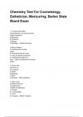 Cosmetology Florida State Board Clinical Exams NEWEST 2025&sol;2026 ACTUAL COMPLETE QUESTIONS AND CORRECT DETAILED ANSWERS &lpar;VERIFIED ANSWERS&rpar; ALL BUNDLED HERE&excl;&excl;&excl;