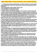 MED SURG HESI V1 Exam Questions with Verified Answers