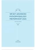 NR 507 ADVANCED PATHOPHYSIOLOGY MIDTERM EXIT 2026&period; Comprehensive Study Guide&period;