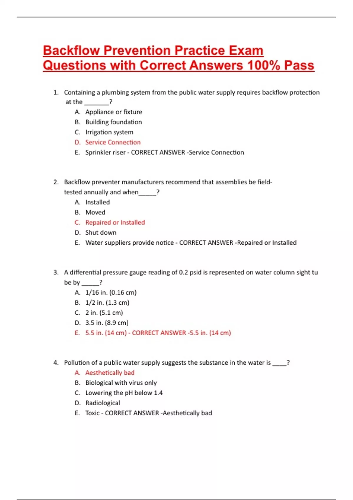 Boiler License Exams Questions with 100 Correct Answers Latest