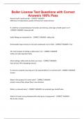 Boiler License Test Questions with Correct Answers 100&percnt; Pass