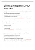 ATI maternal newborn proctored test prep Exam Questions and Answers Latest 2025 &lpar;100&percnt; Correct
