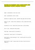 NCSSM Placement Test Questions And Answers Latest Update &lpar;2025&rpar;&excl;&excl;