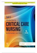 TESTBANK FOR SOLE&rsquo;S INTRODUCTION TO CRITICAL CARE NURSING 9TH EDITION BY MARYBETH & LAUREN 2025 UPDATE&excl;&excl; GRADED A&plus;