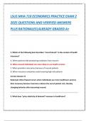 LSUS MHA 710 ECONOMICS PRACTICE EXAM 2  2025 QUESTIONS AND VERIFIED ANSWERS  PLUS RATIONALES&vert;ALREADY GRADED A&plus;