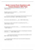 Boiler License Exam Questions with Correct Answers 100&percnt; Pass