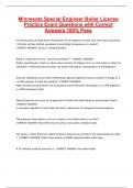 Minnesota Special Engineer Boiler License Practice Exam Questions with Correct Answers 100&percnt; Pass