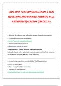 LSUS MHA 710 ECONOMICS EXAM 3 2025  QUESTIONS AND VERIFIED ANSWERS PLUS RATIONALES&vert;ALREADY GRADED A&plus;