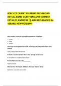 IICRC CCT CARPET CLEANING TECHNICIAN  ACTUAL EXAM QUESTIONS AND CORRECT  DETAILED ANSWERS &vert;&vert; ALREADY GRADED A&plus;  <BRAND NEW VERSION>