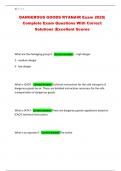 DANGEROUS GOODS RYANAIR Exam 2025&vert; Complete Exam Questions With Correct Solutions &vert;Excellent Scores