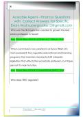 AceableAgent- real estate finance  Questions with  Correct Answers  for  Specific Exam Mail  supergrades12&commat;gmail&period;com