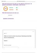 WGU D352 Employment and Labor Law OA &vert;Objective Assessment &vert; 81 Questions and Answers &vert; 2025 Update &vert; 100&percnt; Correct&period;